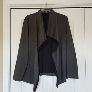 Tavora gray waterfall cardigan sweater size 14